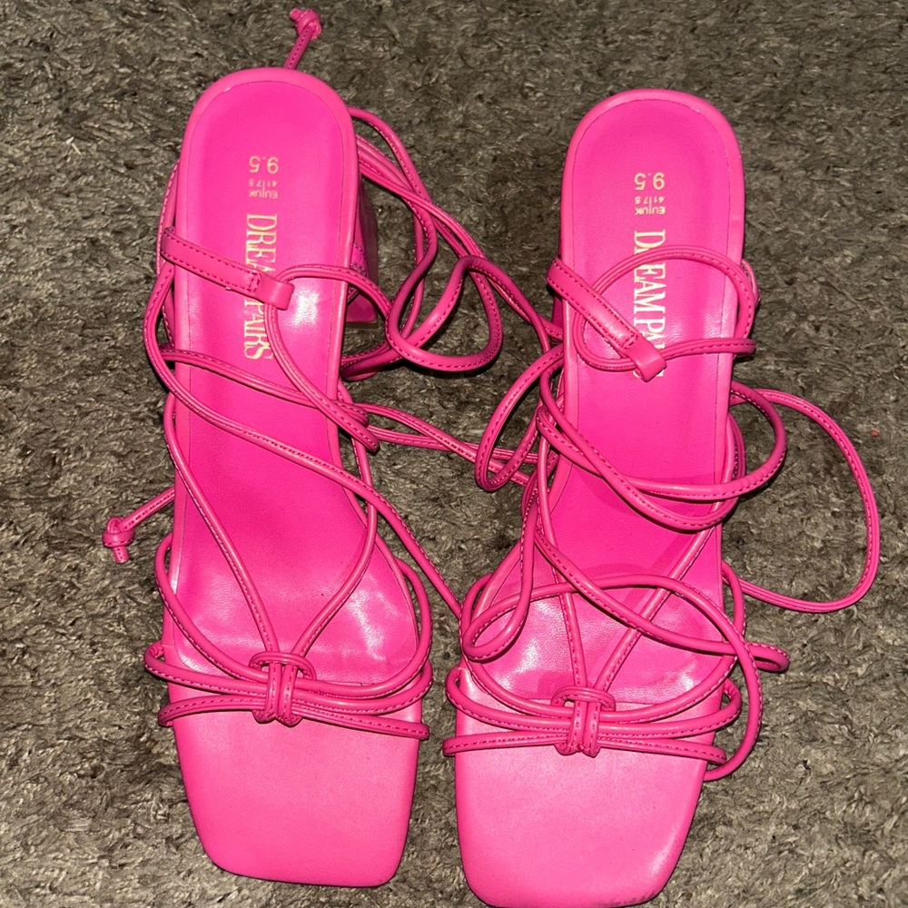 Dream Pairs Women's Pink Strappy Sandals